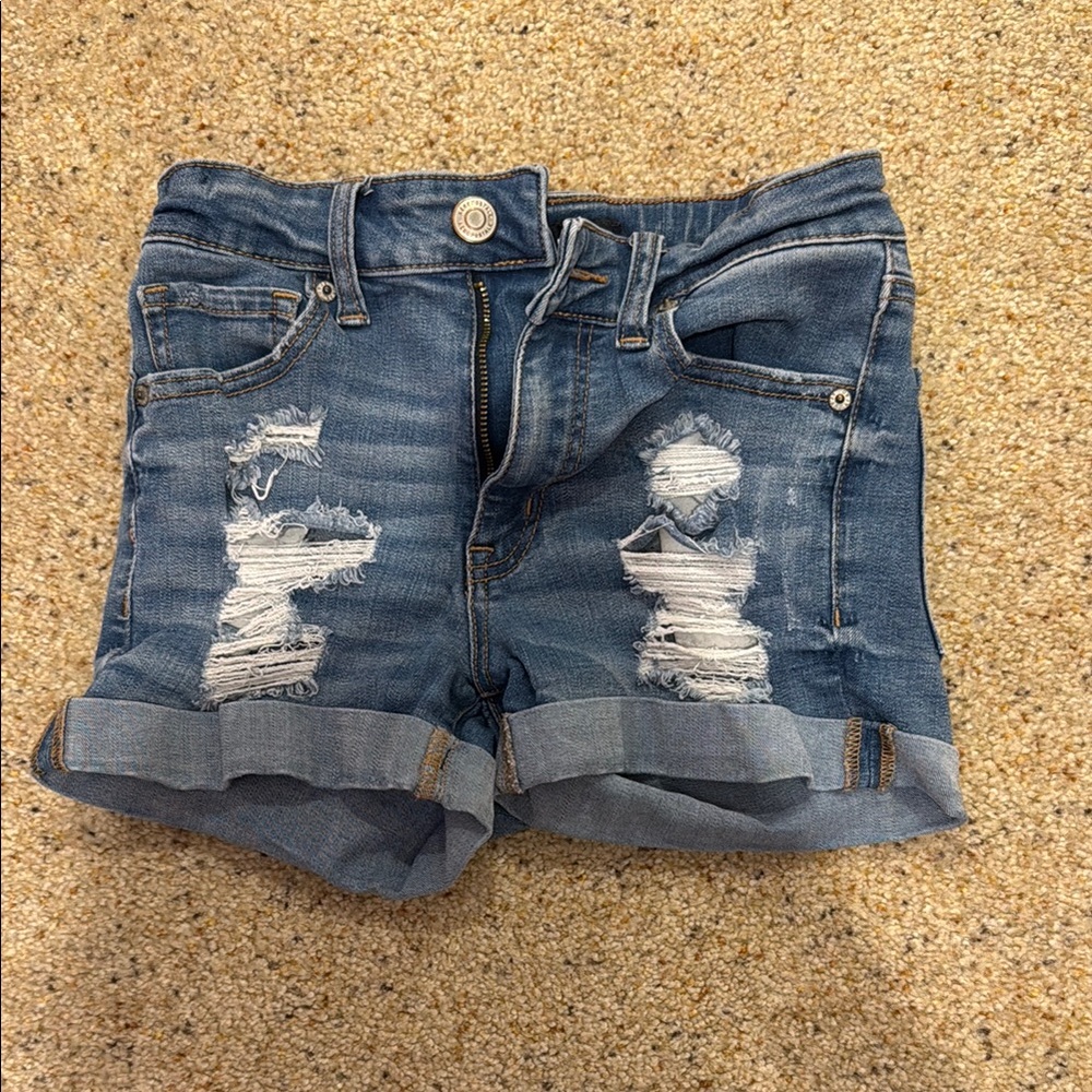 Distressed Denim Shorts